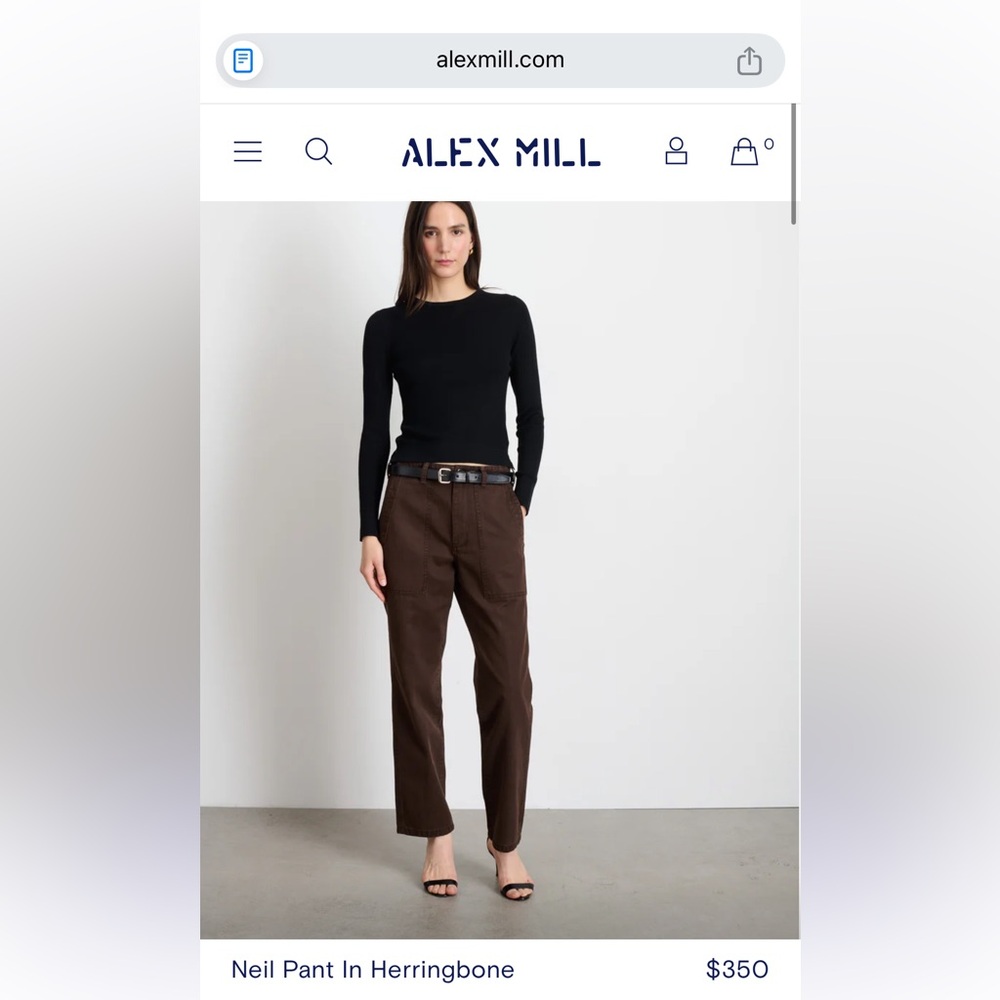 BNWT Alex Mill Neil Pant in Herringbone